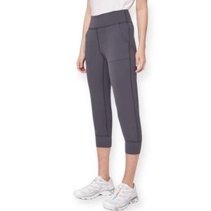 Lululemon Gray Align Crop Joggers Size 10 Nulu High Rise Moonwalk